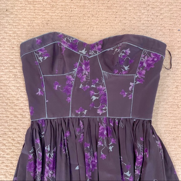 Rebecca Taylor Strapless Floral Dress - Picture 3 of 5
